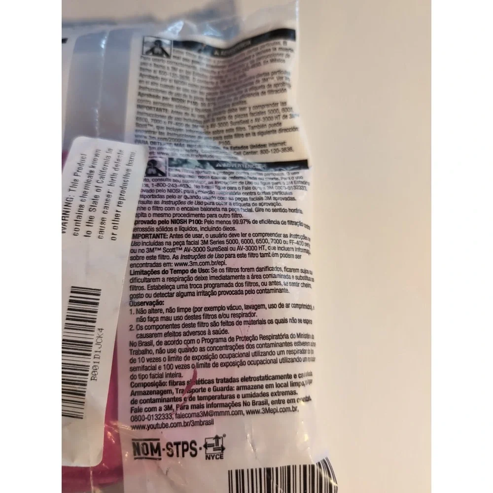 3M 2091 NIOSH P100 Particulate‎ Filter - 2 Count